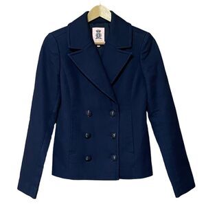 Juicy Couture Peacoat Women’s Small Navy Blue Double Breasted Formal Casual
